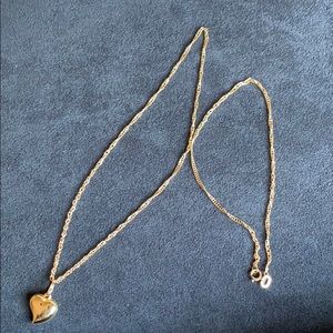 TWISTED HEART PENDANT NECKLACE 18K REAL GOLD